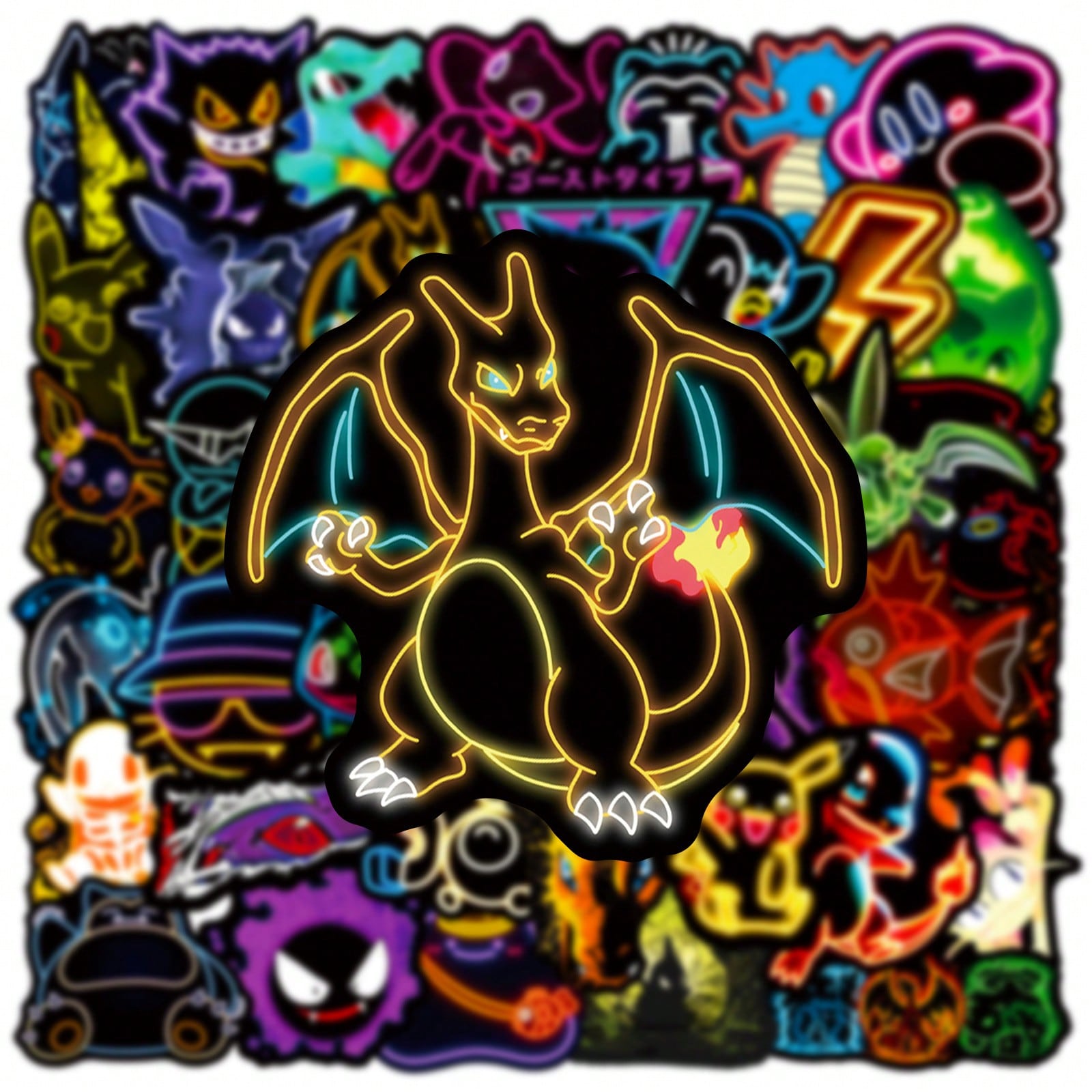 Laptop Accessories Light - 60/100 adet Neon Işıklı Anime Pokemon