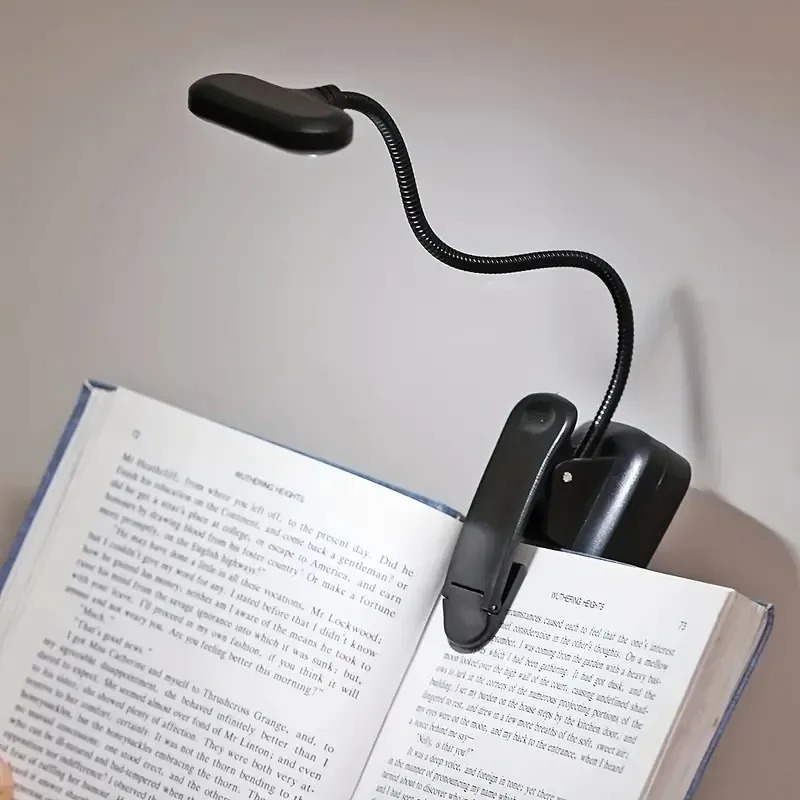Laptop Accessories Light - Klipsli Mini LED Kitap Işığı, Akülü