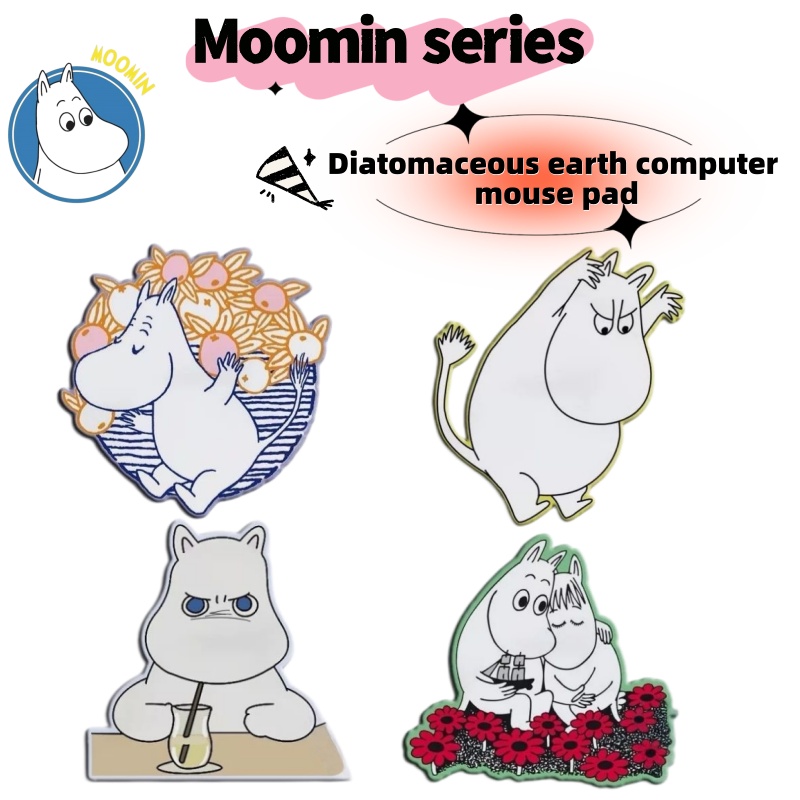Laptop Editing Accessories - Sevimli Hippo Moomin Karikatür Diatom Çamur