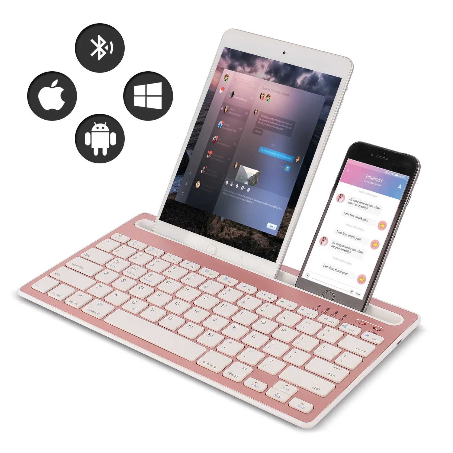 Laptop Accessories Holder - Android/iOS/Windows sistemleriyle uyumlu Bluetooth Klavye iPad/akıllı