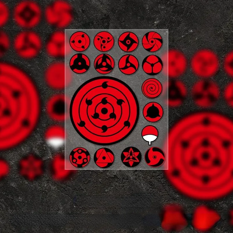 Laptop Editing Accessories - Yeni Naruto Sharingan karikatür animasyon çıkartmalar