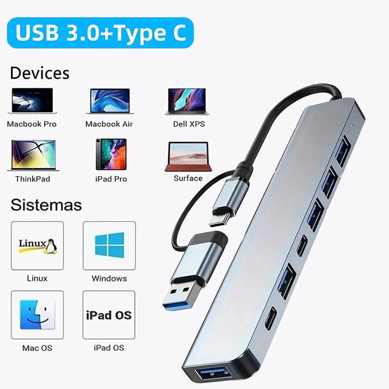 Laptop Accessories And Gadgets - 2'si 1 Arada USB3.0 Hub 7