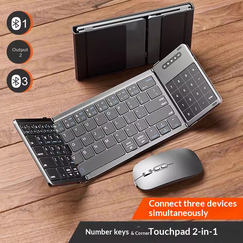 Laptop Accessories Holder - Mengzu Üç Katlı Kablosuz Bluetooth Klavye,