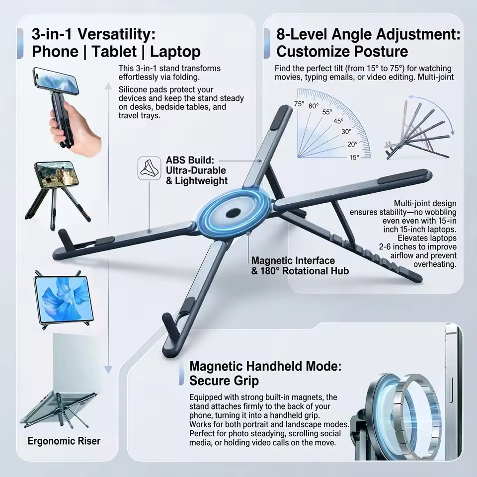 Taşınabilir Manyetik Telefon T - Laptop Accessories Holder incelemesi ve fiyatı