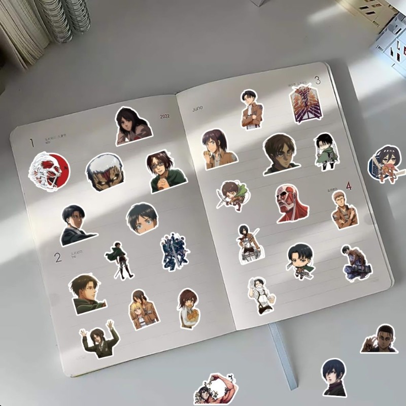 60 adet Titan Anime çıkartmala - Laptop Editing Accessories incelemesi ve fiyatı